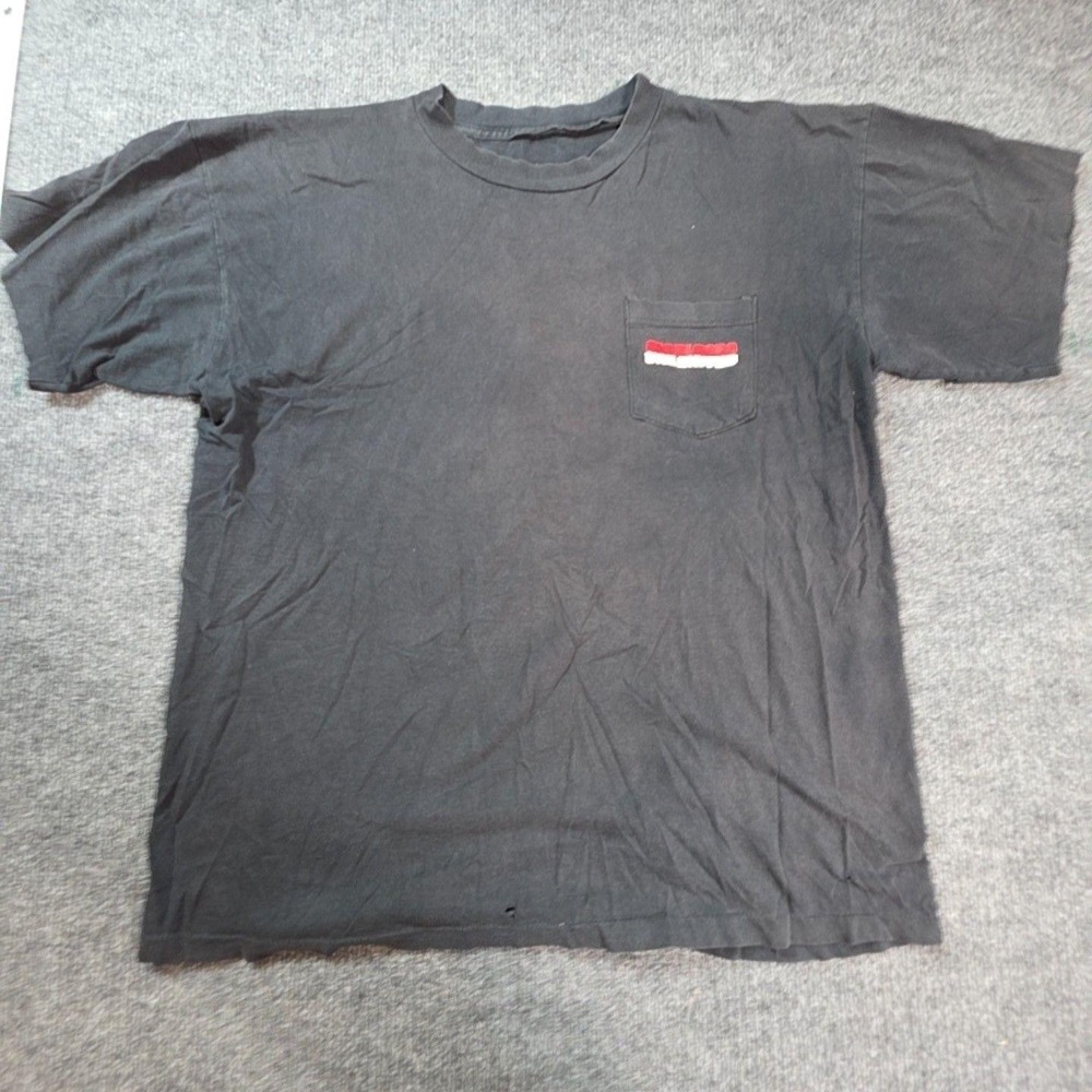 Lizard Shirt Mens XL Black Pocket Back Graphic Tee T-Shirt Animal Lizard Top
